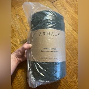 Arhaus waffle throw blanket
